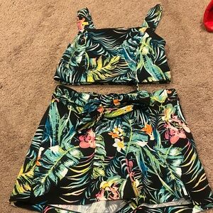 Tropical Print Kids Two-Piece Set
